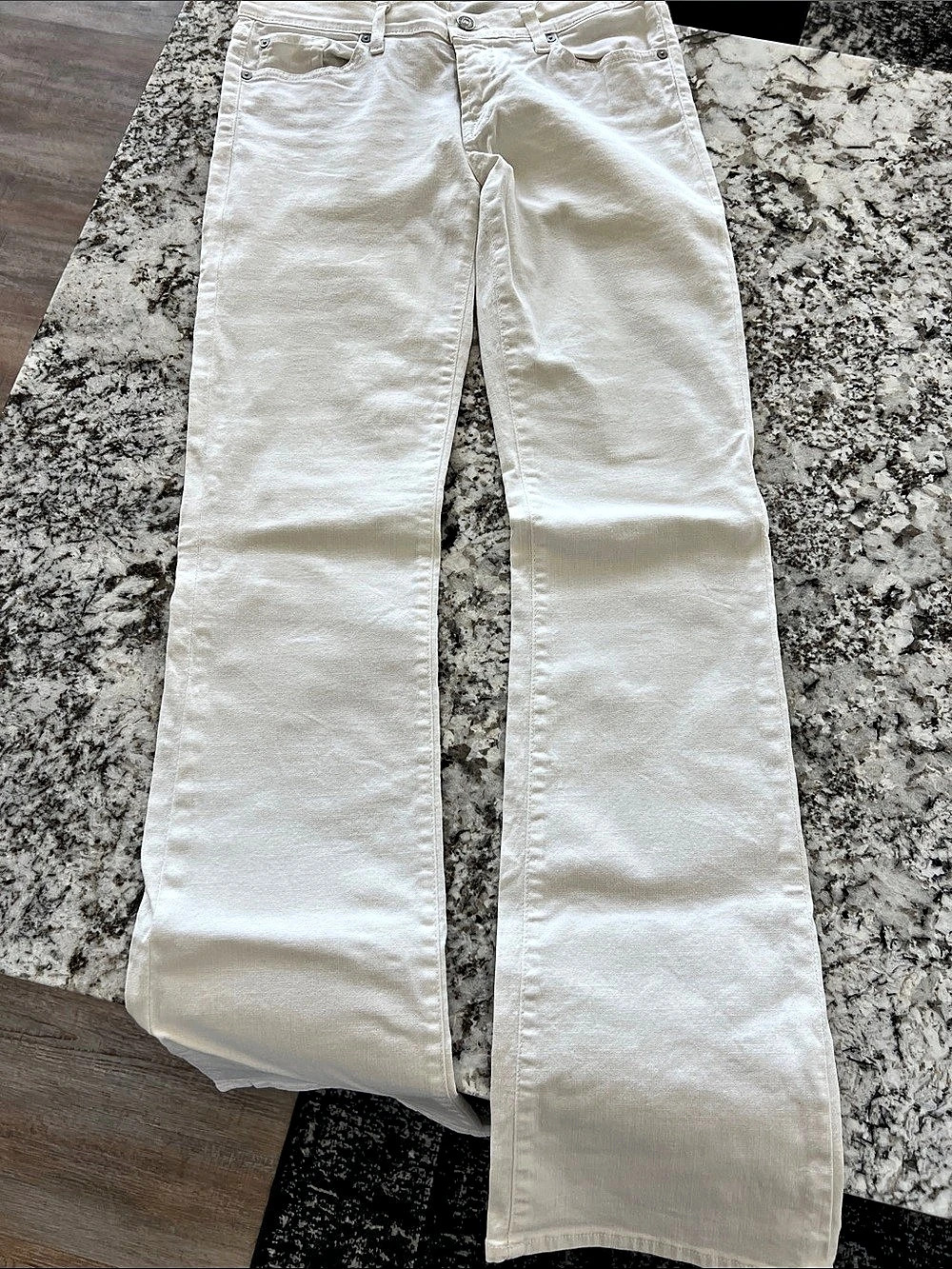 7 for All Mankind White Bootcut Jeans Waist 29 Inseam 34